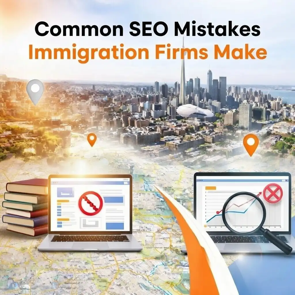 Common SEO Mistakes Immigration Law Firms Make – Toronto Skyline Warning Visual